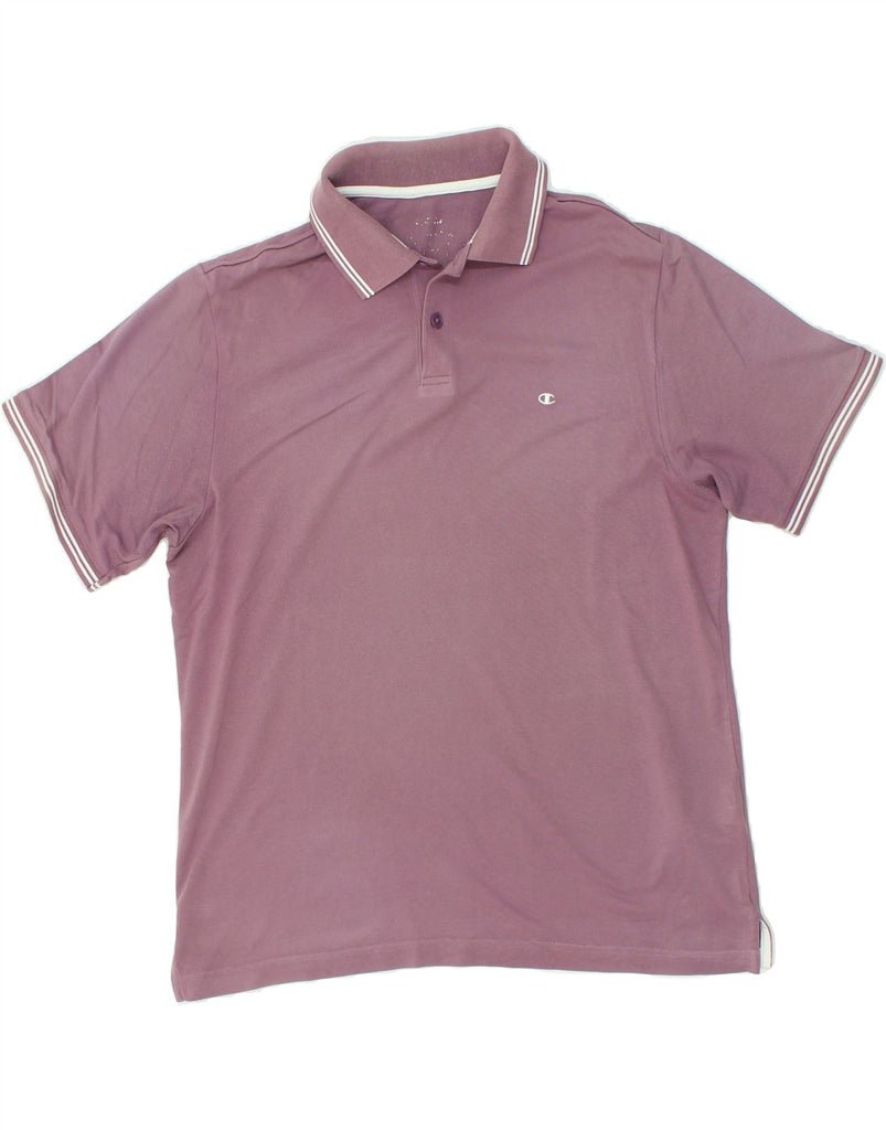 CHAMPION Mens Polo Shirt Medium Purple Cotton | Vintage Champion | Thrift | Second-Hand Champion | Used Clothing | Messina Hembry 