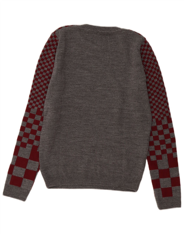 RENATO BALESTRA Girls Crew Neck Jumper Sweater 14-15 Years 2XL Grey Vintage Renato Balestra and Second-Hand Renato Balestra from Messina Hembry 