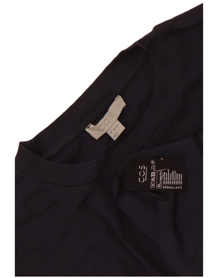 Cos Mens T-Shirt Top Large Navy Blue Cotton