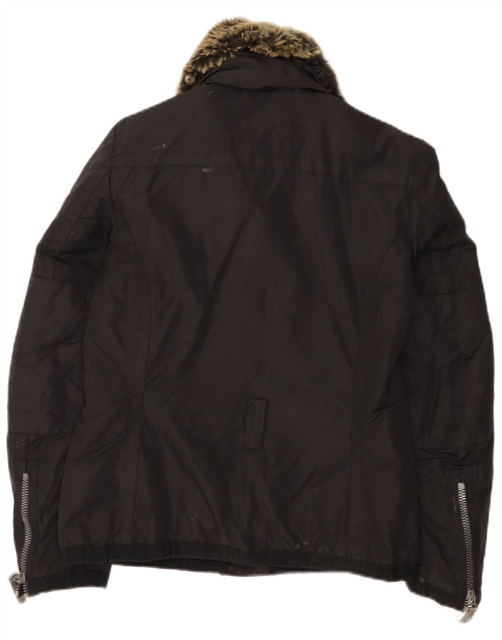 PEUTEREY Womens Padded Jacket IT 40 Small Black Polyamide