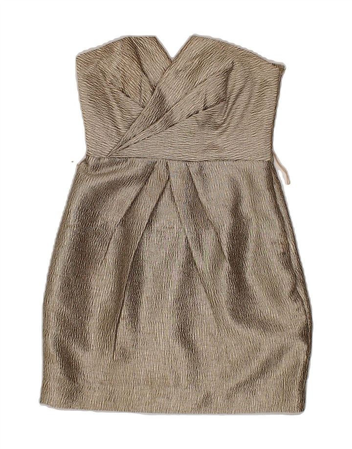 COAST Womens Strapless Dress UK 8 Small Beige Polyester Vintage Coast and Second-Hand Coast from Messina Hembry 