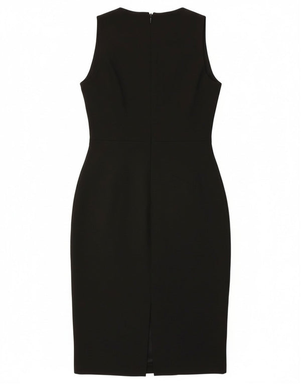 Zara Womens Sleeveless Bodycon Dress UK 12 Medium Black Polyester