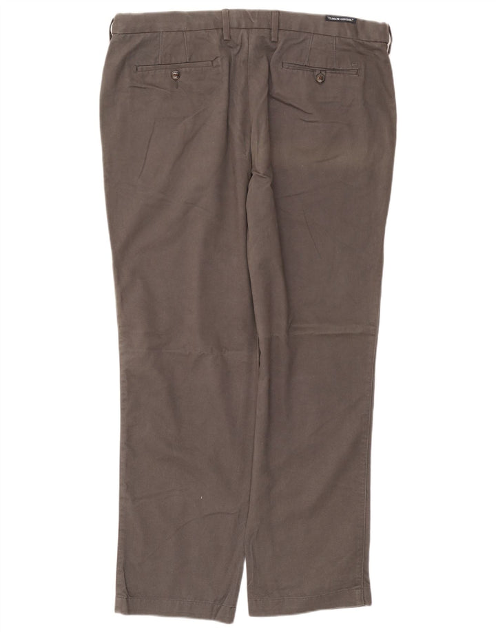 Marks & Spencer Mens Blue Harbour Straight Chino Trousers W40 L31 Grey