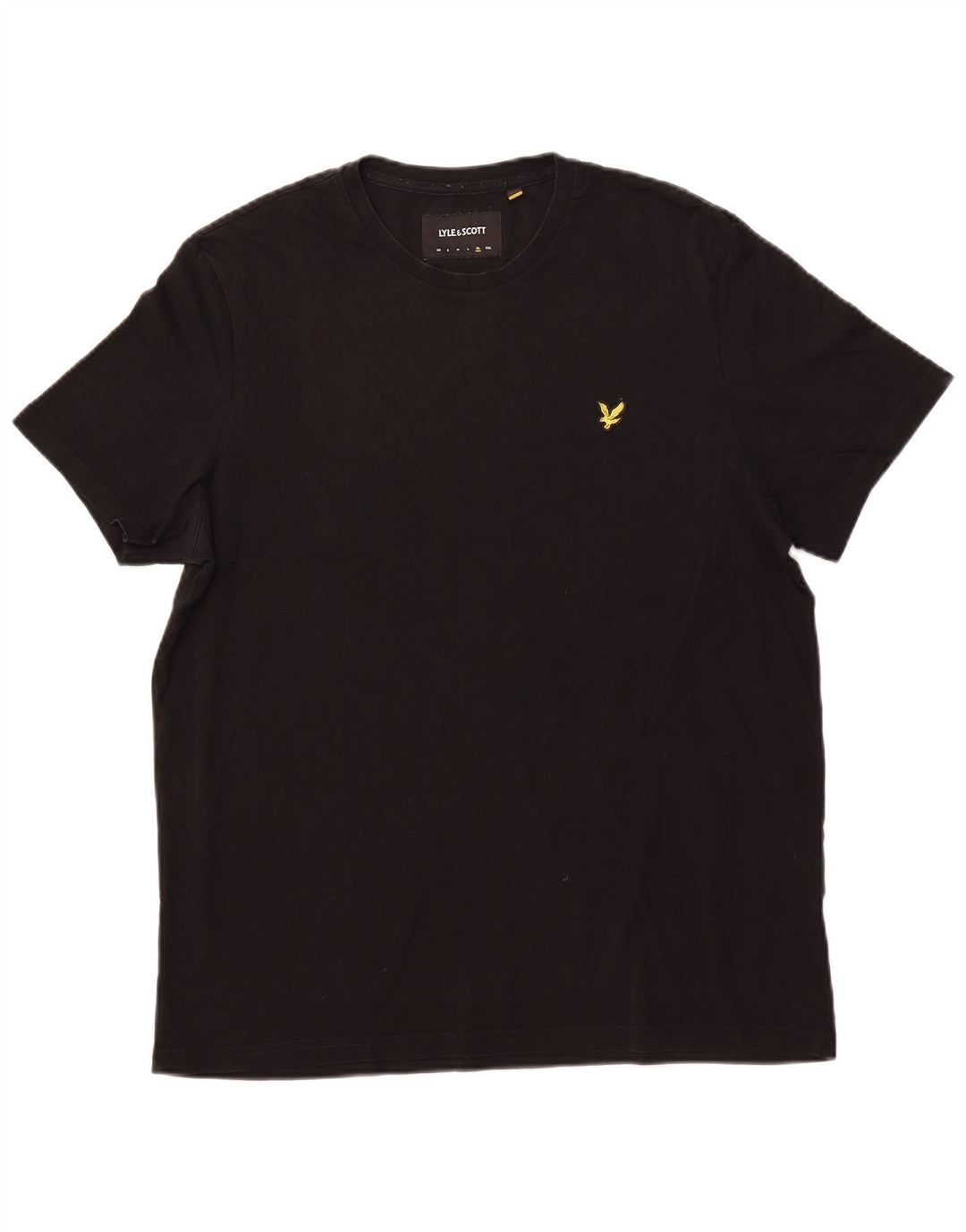 LYLE & SCOTT Mens T-Shirt Top XL Black Cotton