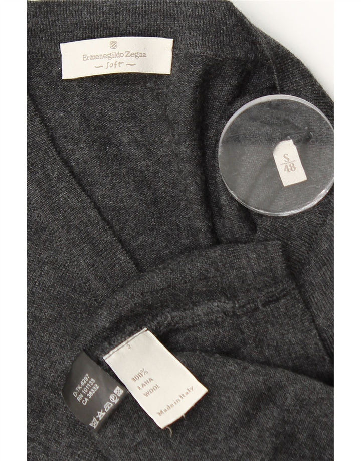 Ermenegildo Zegna Mens Vest Tank Top IT 48 Small Black Wool