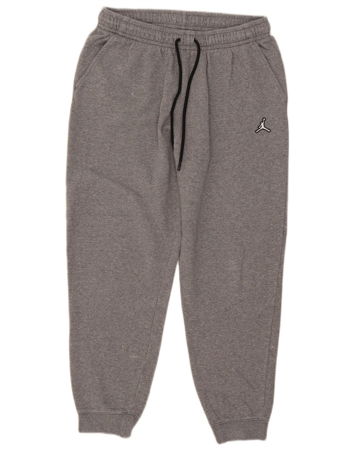 Jordan Mens Tracksuit Trousers Joggers Large  Grey Cotton