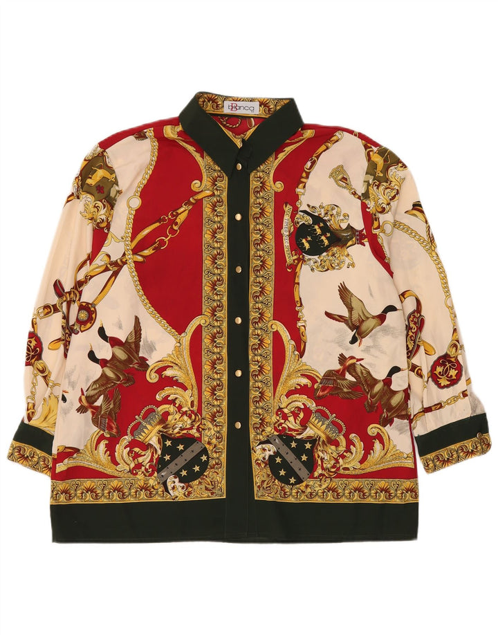 BIANCA Womens Graphic Shirt Blouse EU 42 Large Multicoloured