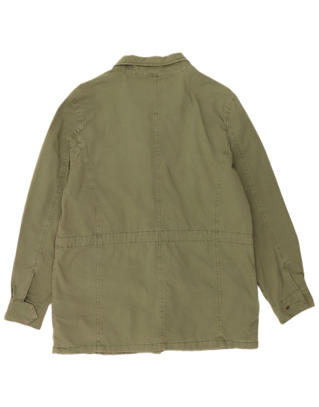 Marks & Spencer Womens Oversized Utility Jacket UK 8 Small Green Cotton
