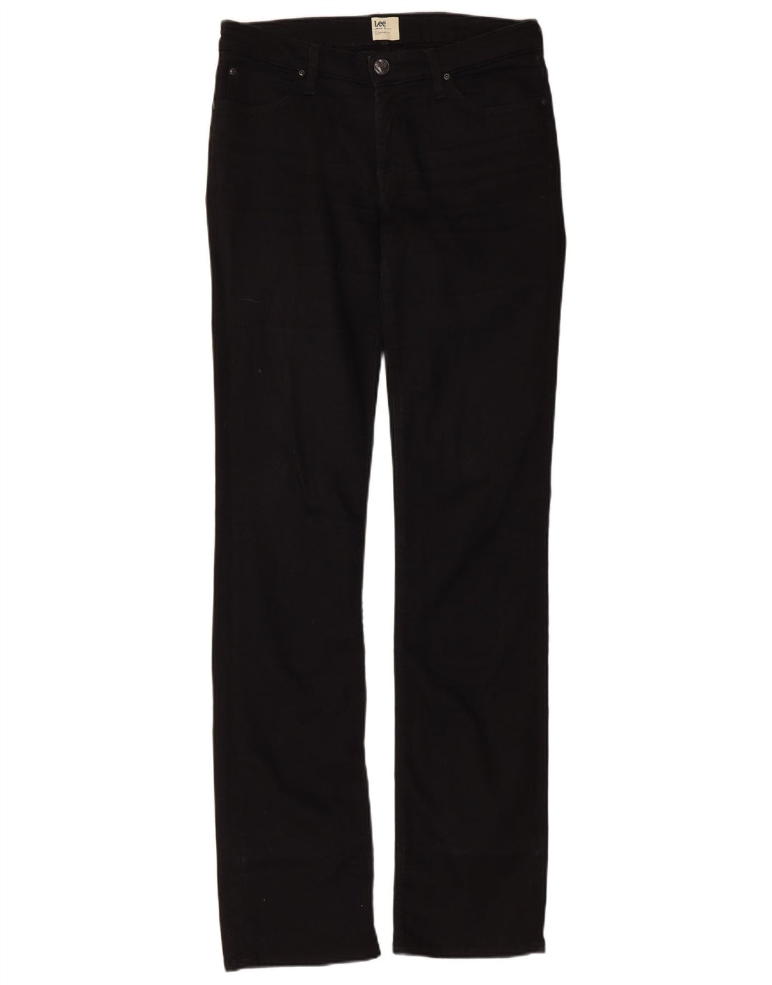 Lee Womens Marlin Slim Straight Jeans W30 L35 Black Cotton