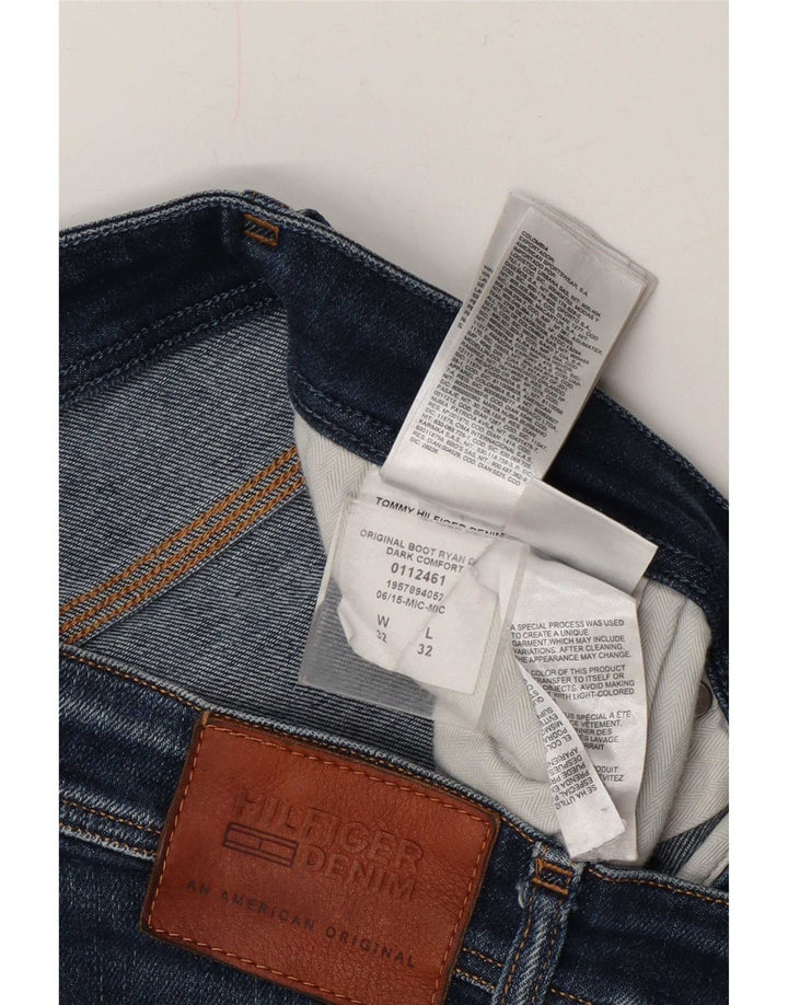 Tommy Hilfiger Mens Bootcut Jeans W32 L32 Blue Cotton
