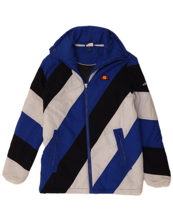 Ellesse Mens Windbreaker Jacket UK 36 Small Blue Colourblock Polyamide
