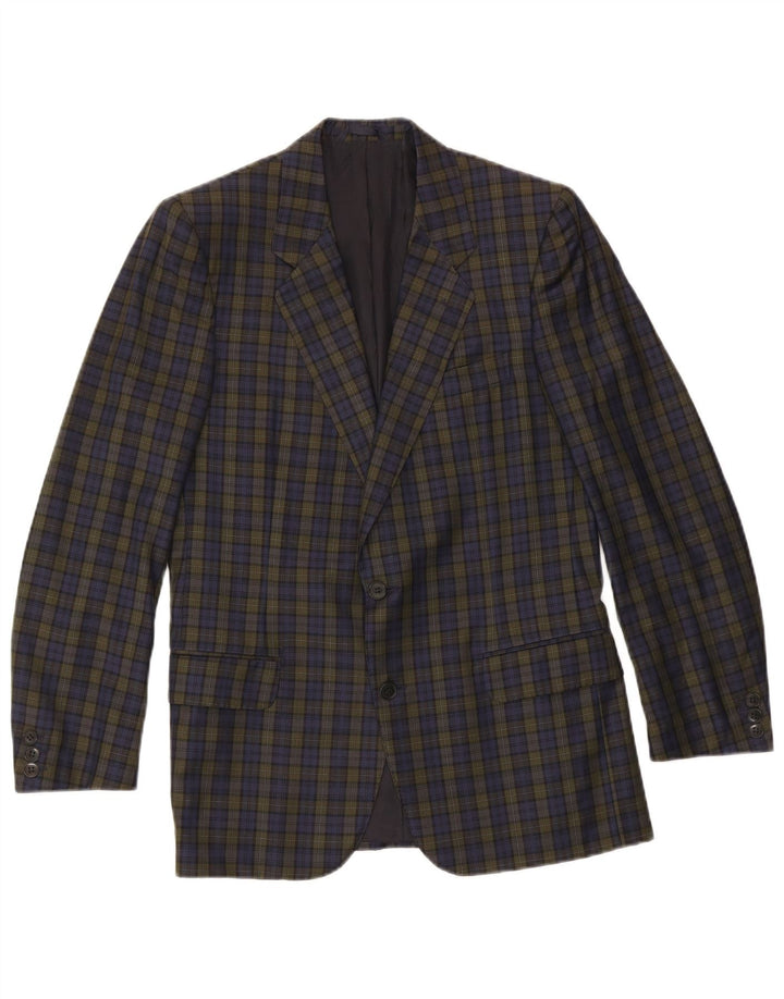Cantarelli Mens Loro Piana 2 Button Blazer Jacket IT 48 Medium Blue Check