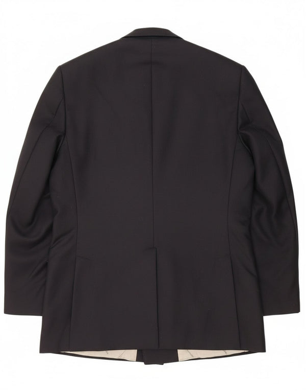 Aquascutum Mens Double Breasted Blazer Jacket UK 42 XL Navy Blue Wool