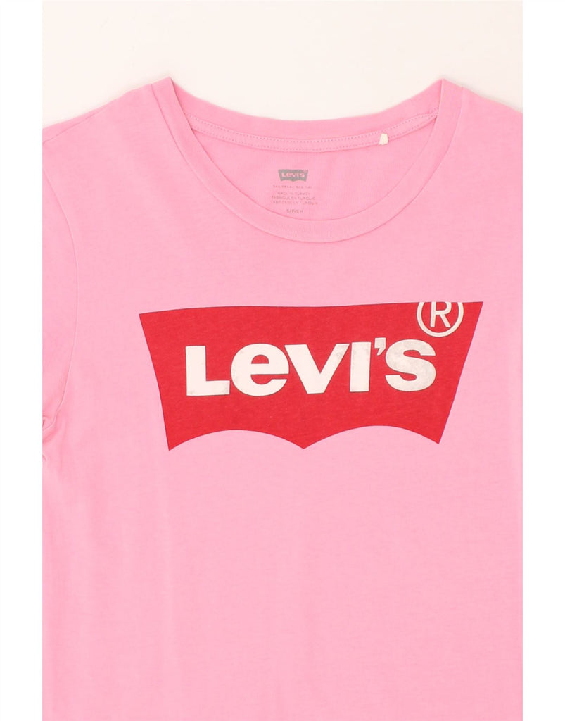 LEVI'S Womens Graphic T-Shirt Top UK 10 Small Pink | Vintage Levi's | Thrift | Second-Hand Levi's | Used Clothing | Messina Hembry 