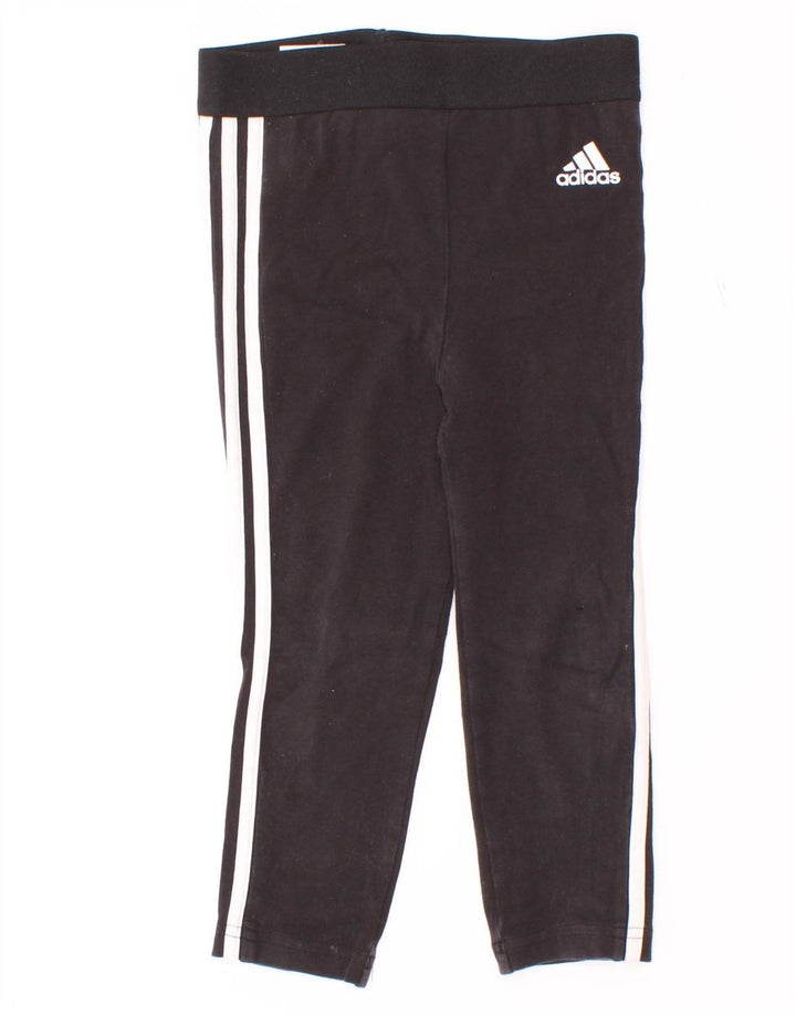Adidas Girls Leggings 2-3 Years Black Cotton