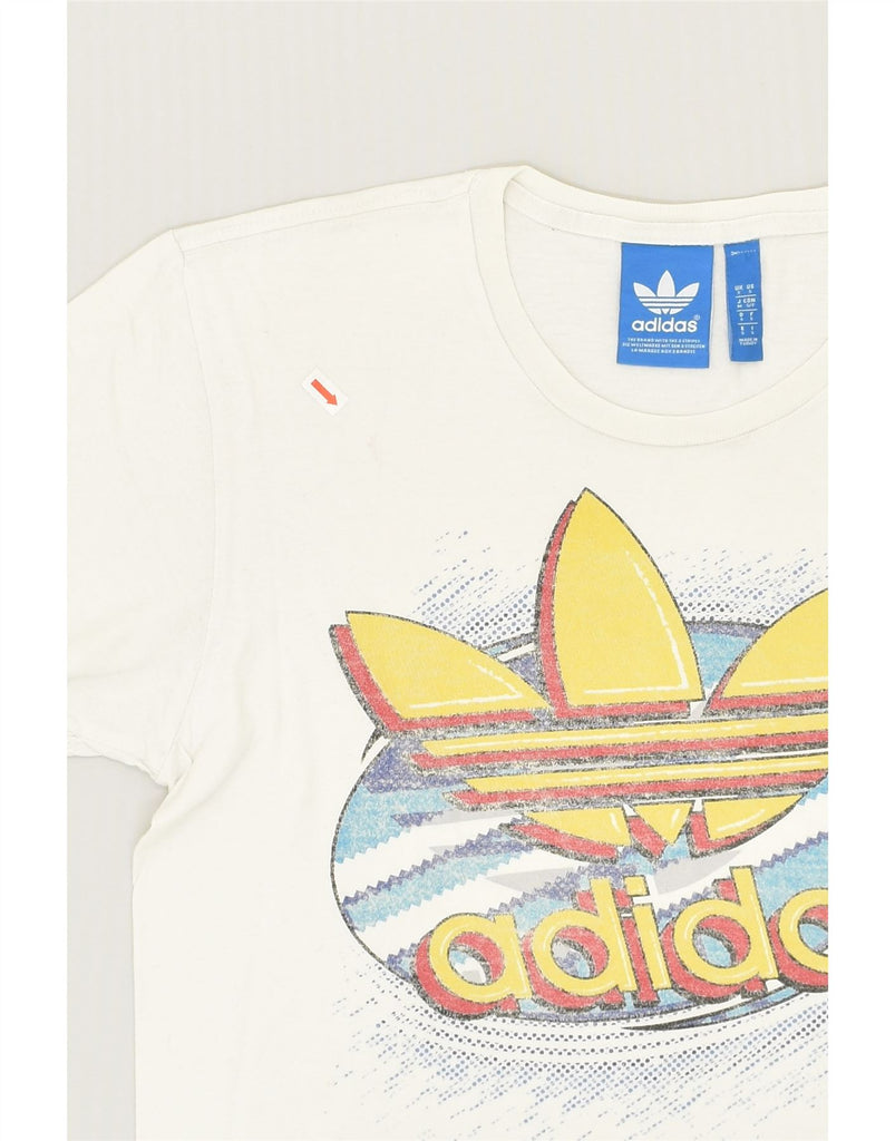 ADIDAS Mens Graphic T-Shirt Top Small White | Vintage Adidas | Thrift | Second-Hand Adidas | Used Clothing | Messina Hembry 