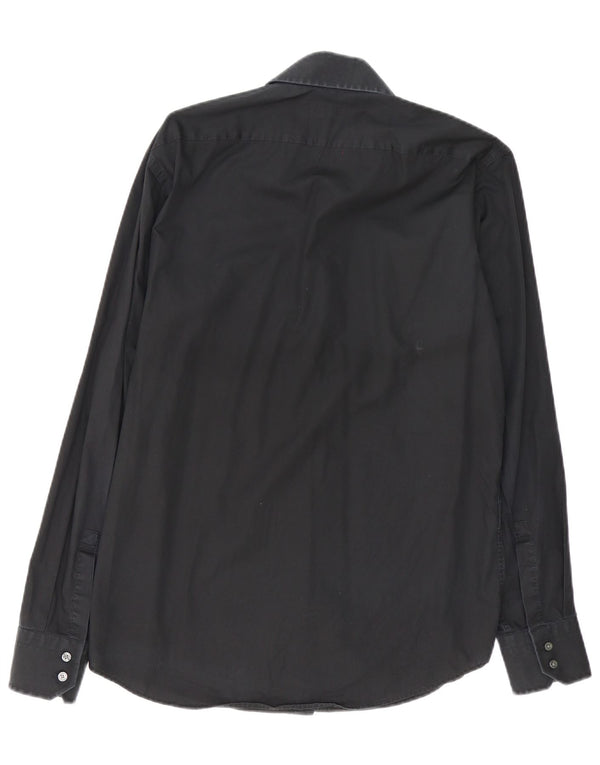 Hugo Boss Mens Regular Fit Shirt Size 39 15 1/2 Medium Black