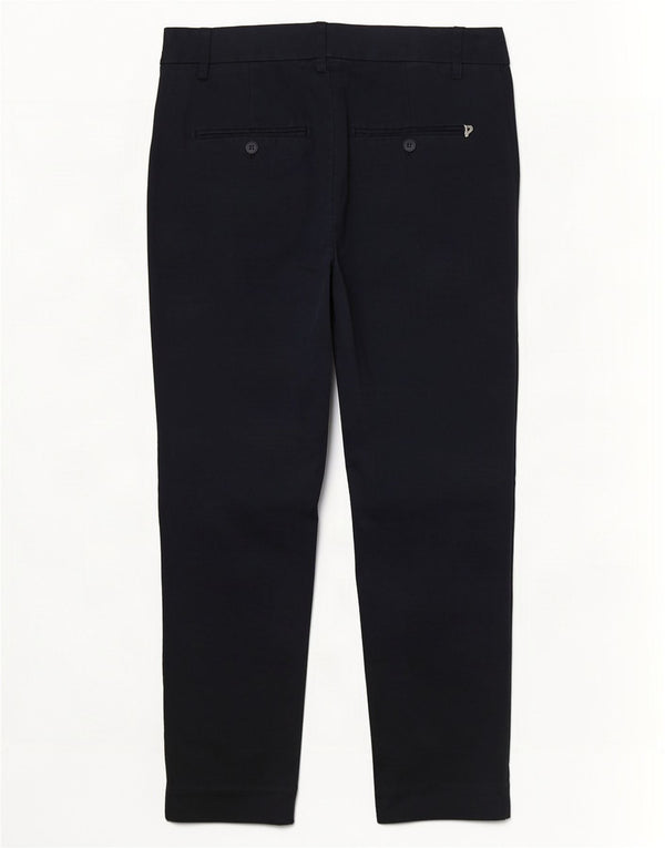 Dondup Womens Slim Cropped Trousers W26 L24 Navy Blue Cotton