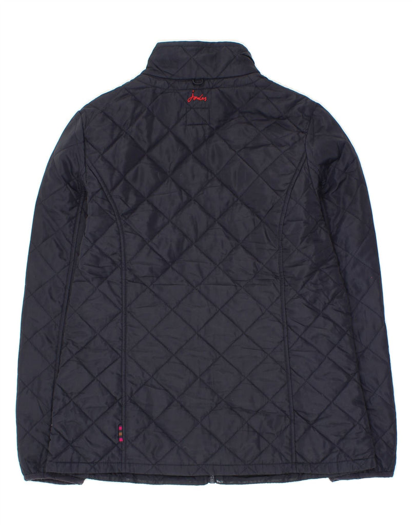 JOULES Womens Quilted Jacket UK 10 Small  Navy Blue Polyester Vintage Joules and Second-Hand Joules from Messina Hembry 