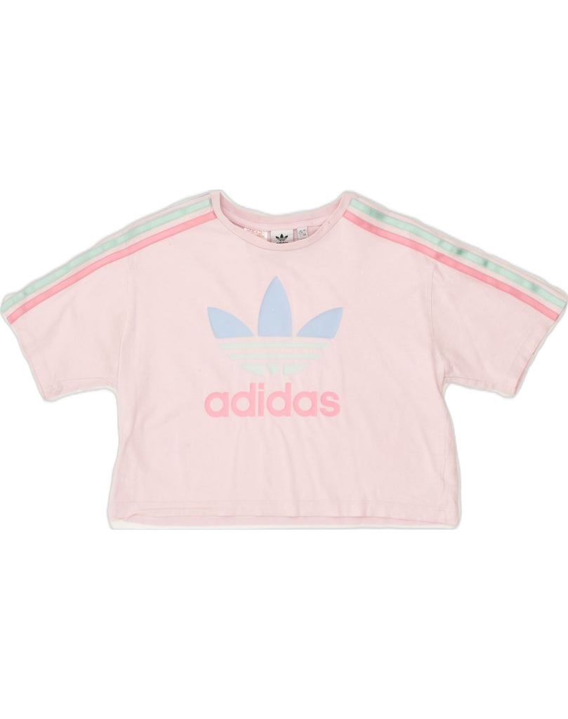 ADIDAS Girls Graphic T-Shirt Top 12-13 Years Pink | Vintage Adidas | Thrift | Second-Hand Adidas | Used Clothing | Messina Hembry 