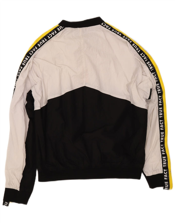 ZARA Mens Graphic Windbreaker Jacket UK 40 Large White Colourblock