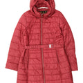 Barbour Womens Hooded Padded Coat UK 14 Large  Burgundy Polyamide