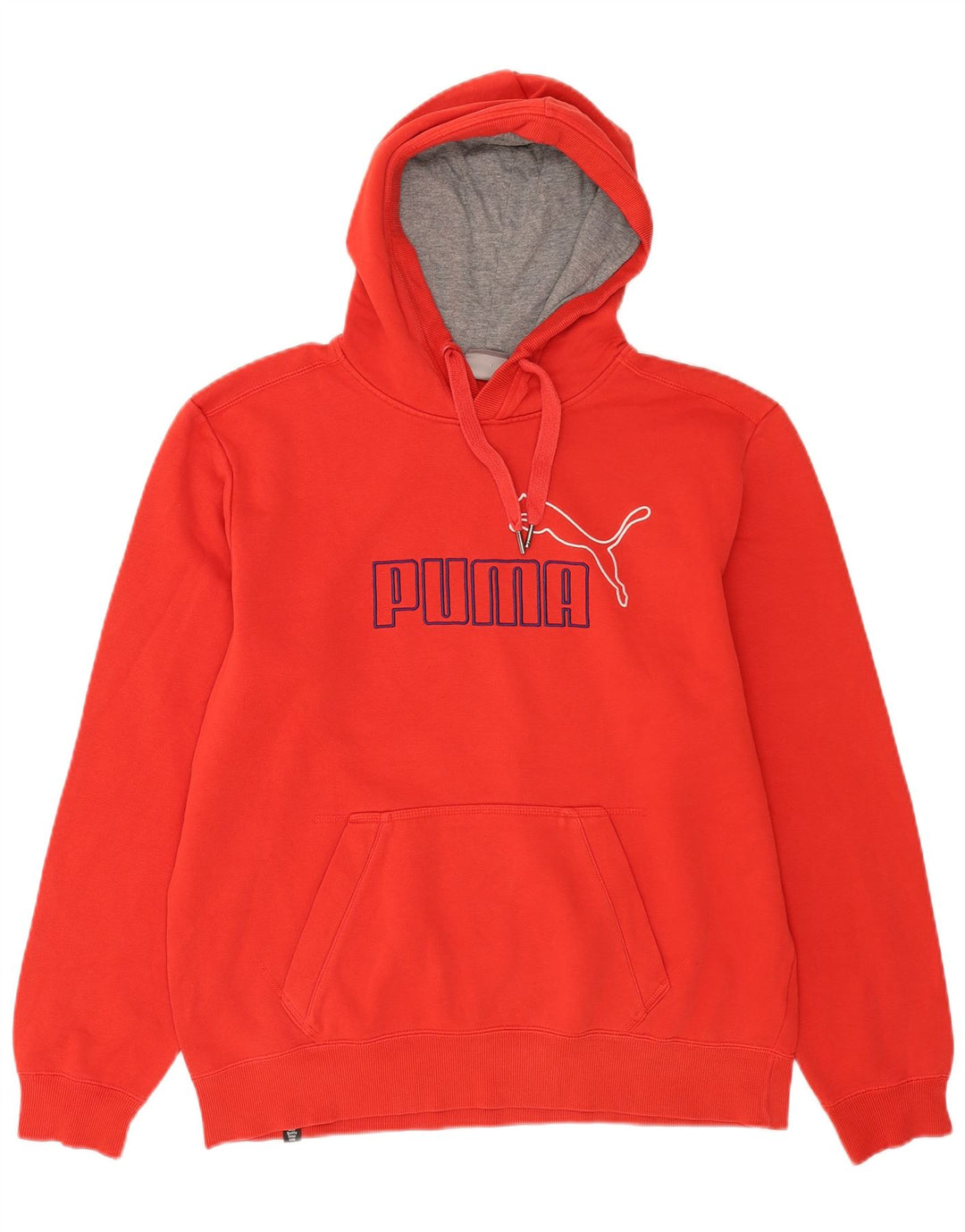 Puma Mens Graphic Hoodie Jumper Large Red Cotton