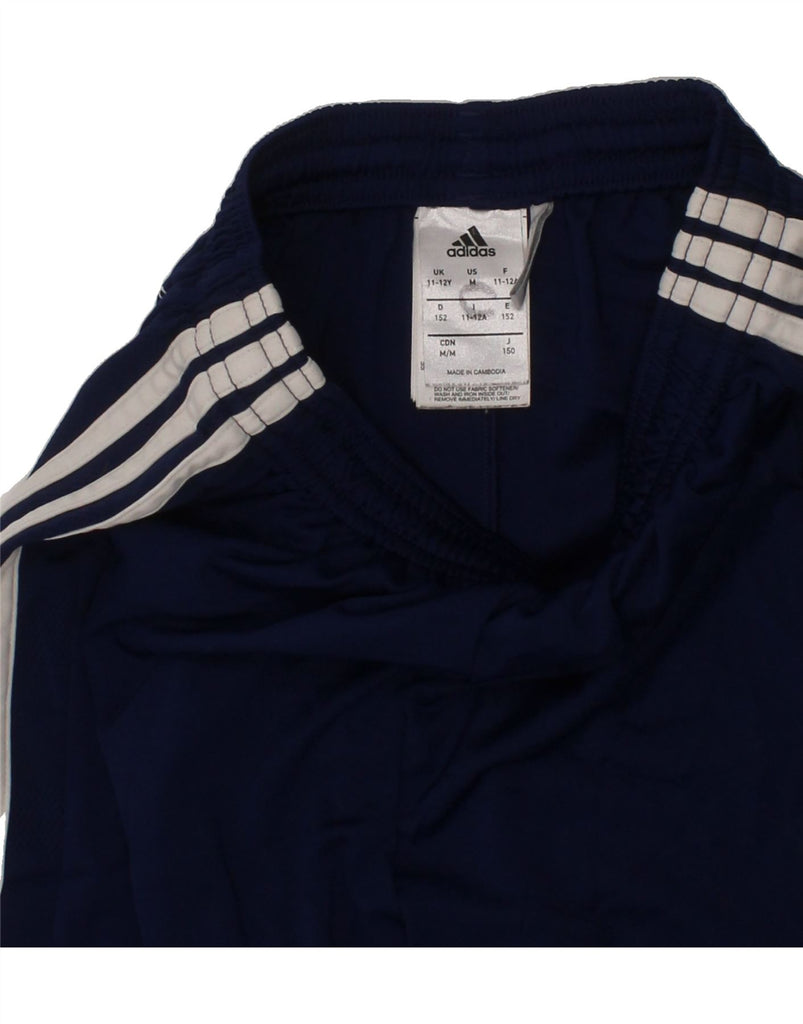 ADIDAS Boys Climacool Sport Shorts 11-12 Years Navy Blue Polyester Sports Vintage Adidas and Second-Hand Adidas from Messina Hembry 