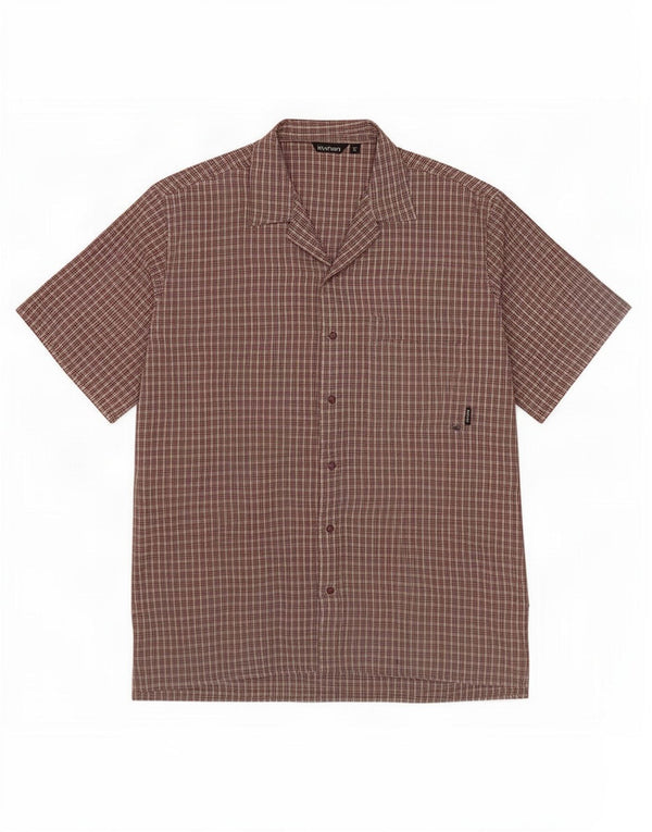 Rohan Mens Short Sleeve Shirt Medium Brown Check Polyester