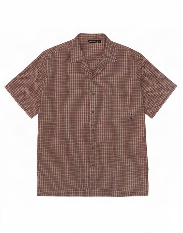 Rohan Mens Short Sleeve Shirt Medium Brown Check Polyester