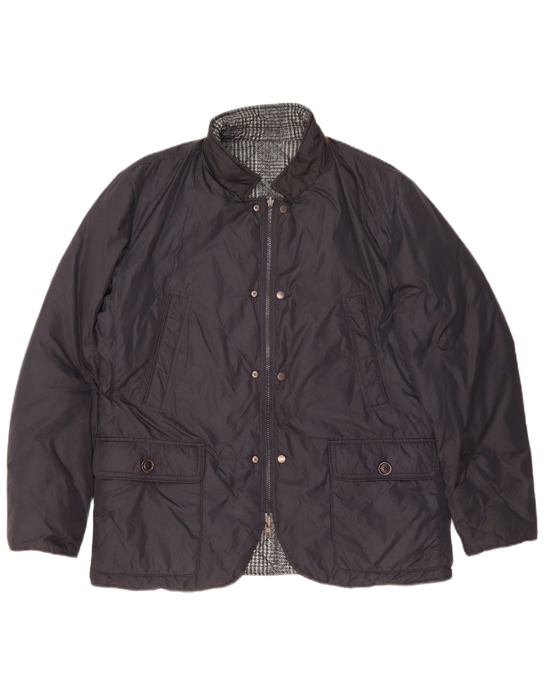 Henry Cottons Mens Reversible Padded Jacket UK 42 XL Navy Blue
