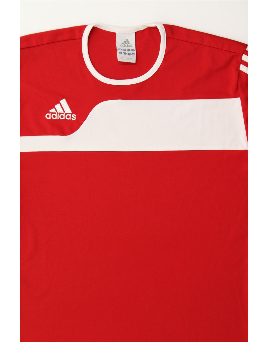 ADIDAS Mens Climalite T-Shirt Top Small Red Colourblock Polyester Vintage Adidas and Second-Hand Adidas from Messina Hembry 