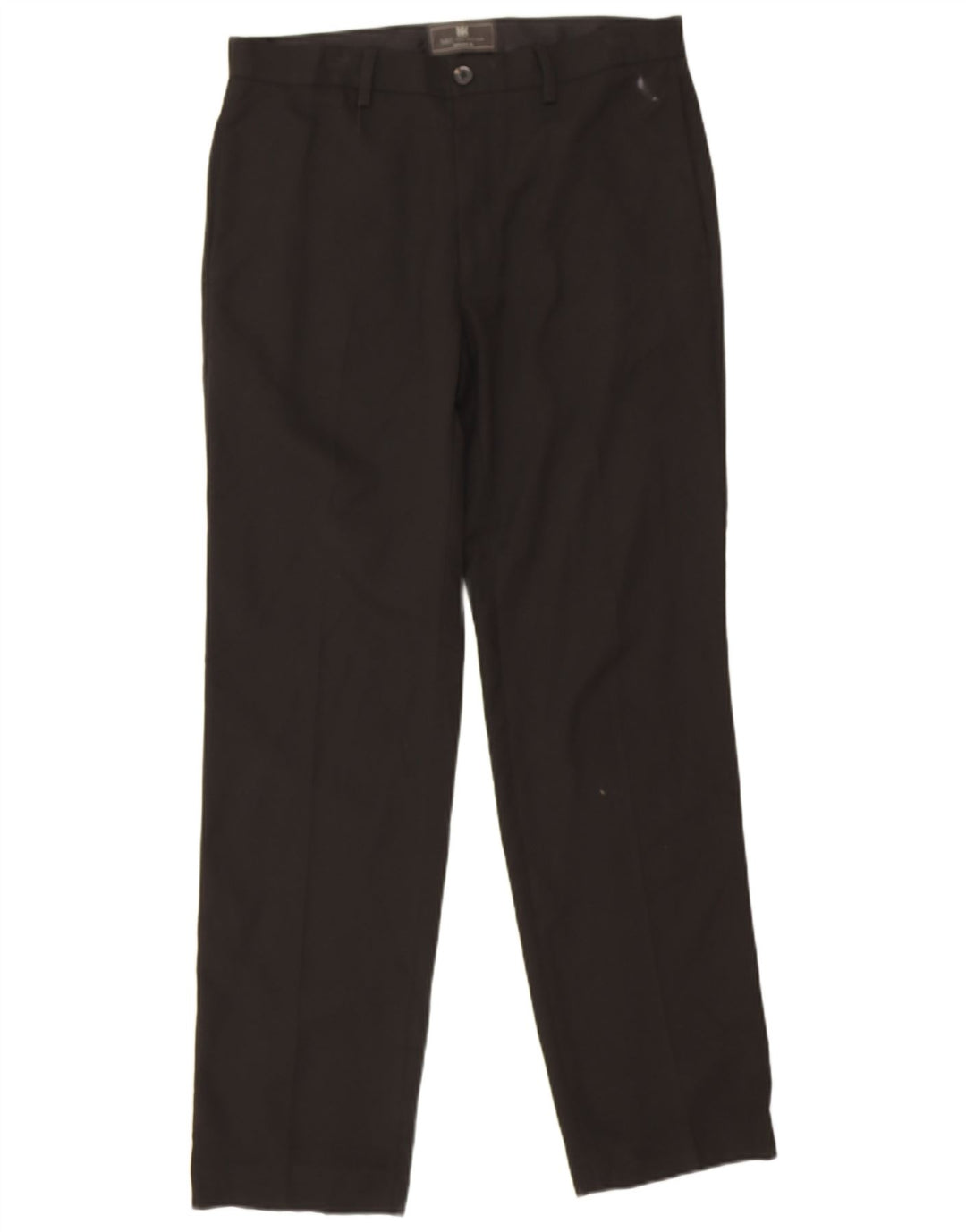 Marks & Spencer Womens Straight Chino Trousers W32 L31 Black Polyester