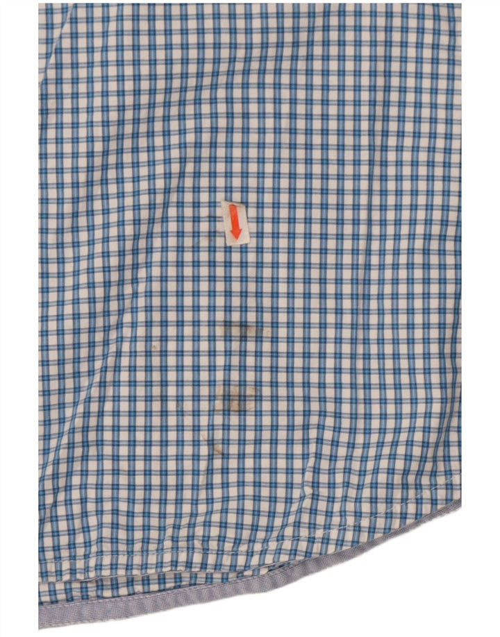 Tommy Hilfiger Mens Classic Fit Shirt XL Blue Gingham Cotton