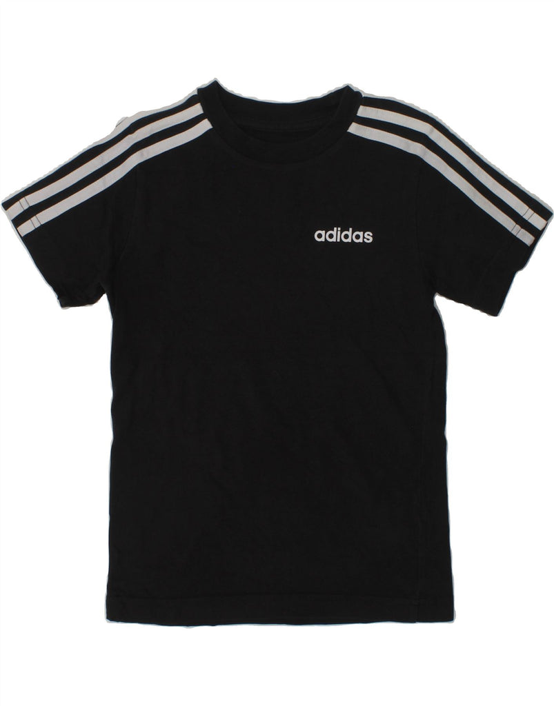 ADIDAS Boys T-Shirt Top 5-6 Years Black Cotton | Vintage Adidas | Thrift | Second-Hand Adidas | Used Clothing | Messina Hembry 