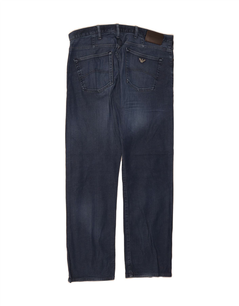 EMPORIO ARMANI Mens Straight Jeans W36 L32 Navy Blue Cotton Vintage Emporio Armani and Second-Hand Emporio Armani from Messina Hembry 