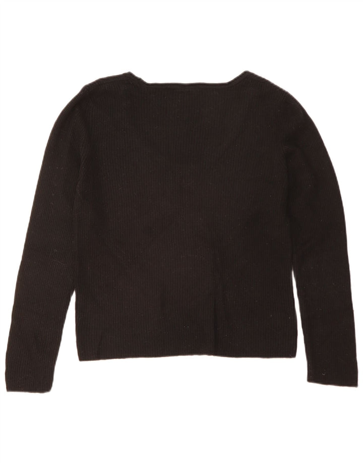 Zara Womens Top Long Sleeve UK 18 XL Black Viscose