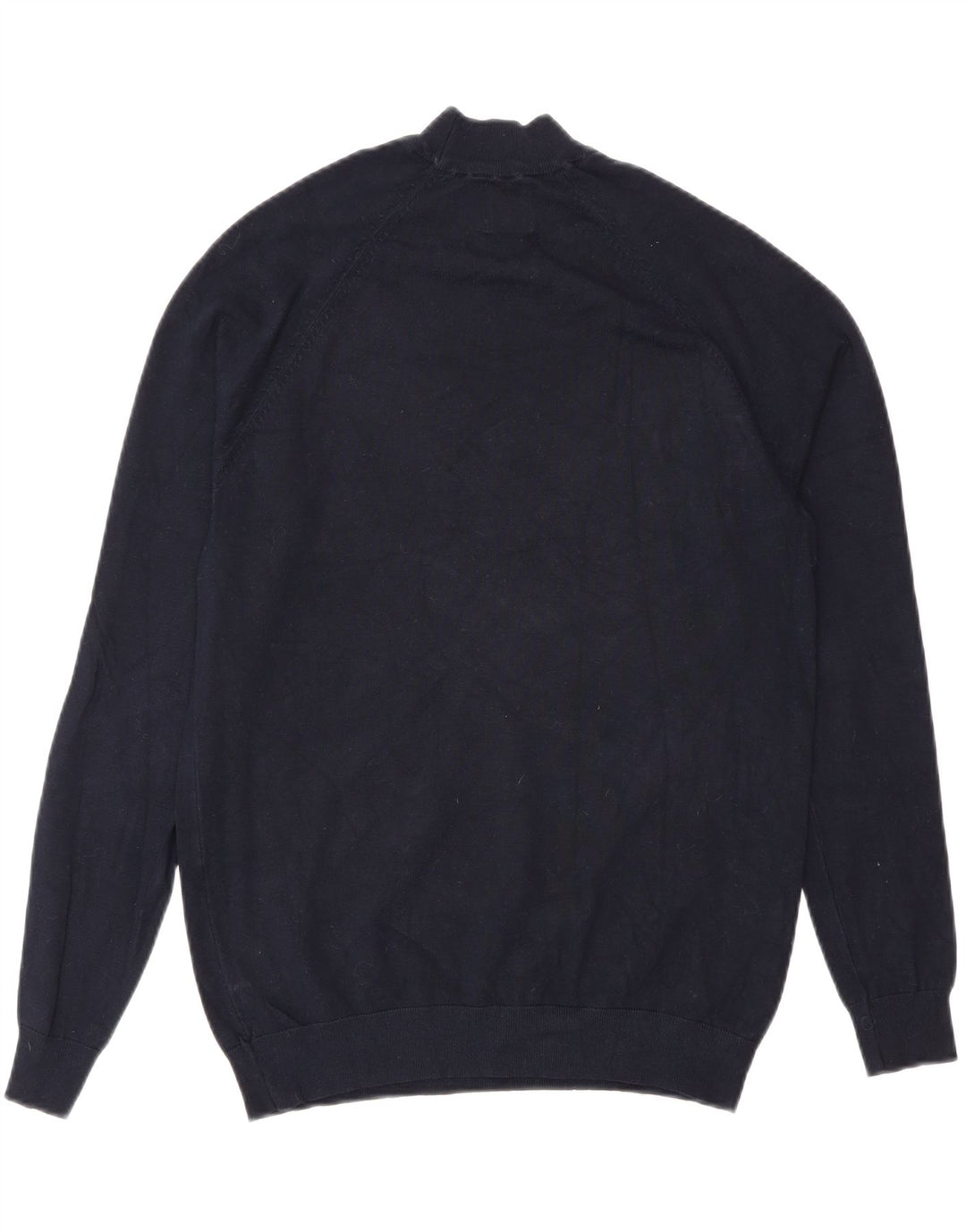 Zara Womens Turtle Neck Jumper Sweater UK 10 Small Navy Blue Viscose