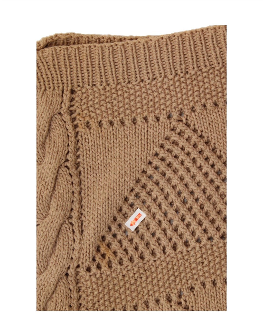 VINTAGE Womens Boat Neck Jumper Sweater UK 14 Medium Brown Vintage Vintage and Second-Hand Vintage from Messina Hembry 