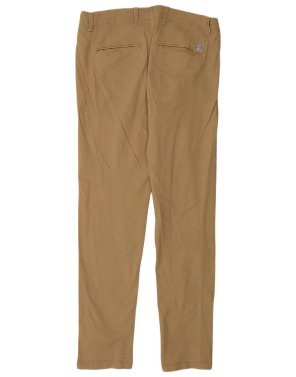JACK & JONES Mens Slim Chino Trousers W34 L34 Beige Cotton