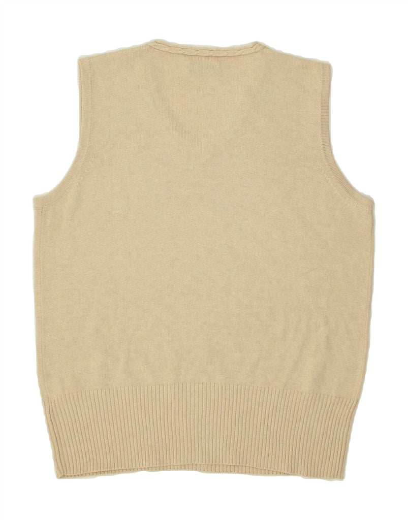 GOLFINO Mens Vest Tank Top Small Beige Cotton | Vintage Golfino | Thrift | Second-Hand Golfino | Used Clothing | Messina Hembry 