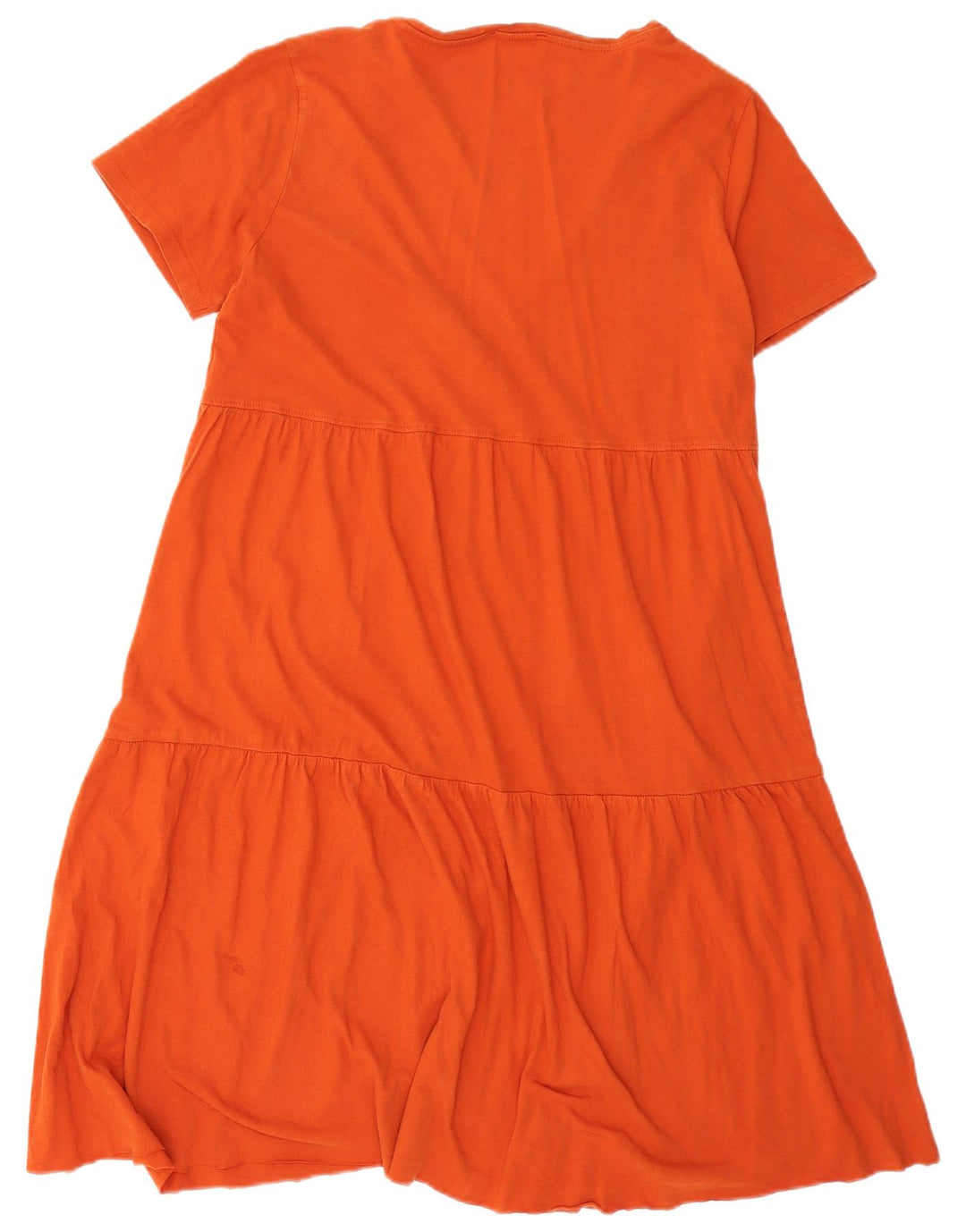 ZARA Womens Tiered Dress UK 16 Large Orange