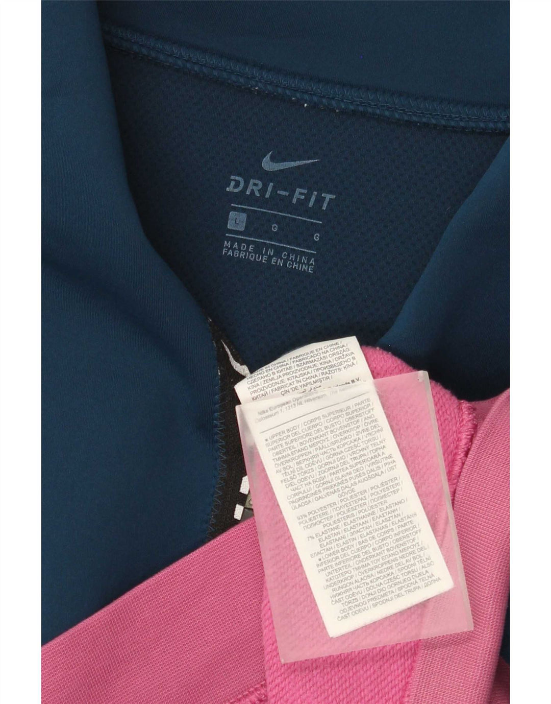 Nike Womens Dri Fit Graphic Pullover Tracksuit Top UK 16 Large Blue