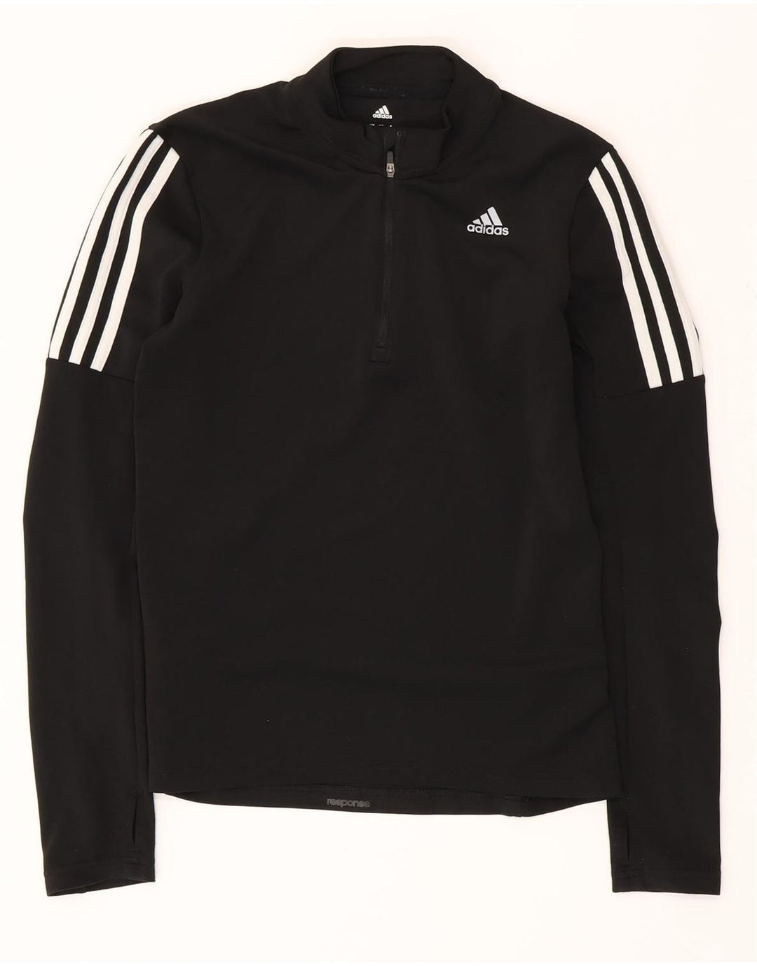 ADIDAS Womens Climalite Pullover Tracksuit Top UK 8/10 Small Black