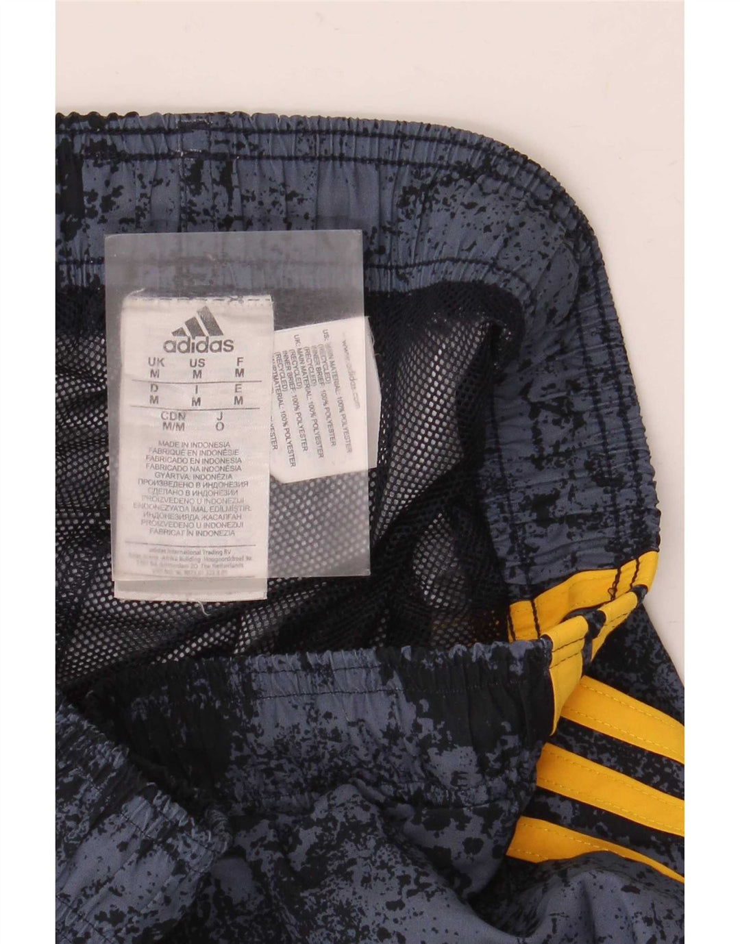 Adidas Mens Sport Shorts Medium Grey Tie Dye Polyester