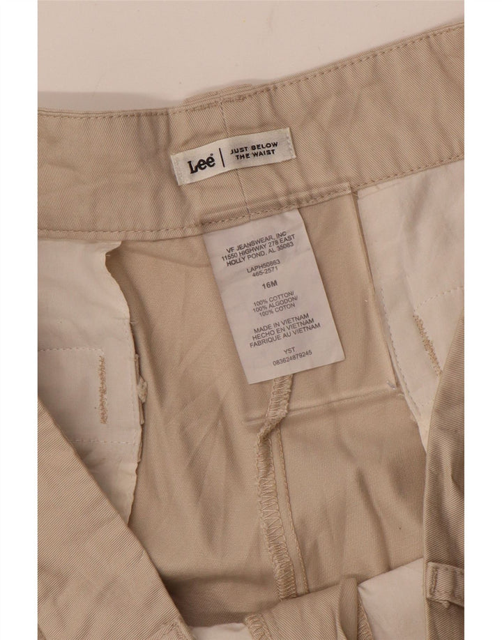 LEE Womens Straight Casual Trousers US 16 2XL W36 L31 Beige Cotton