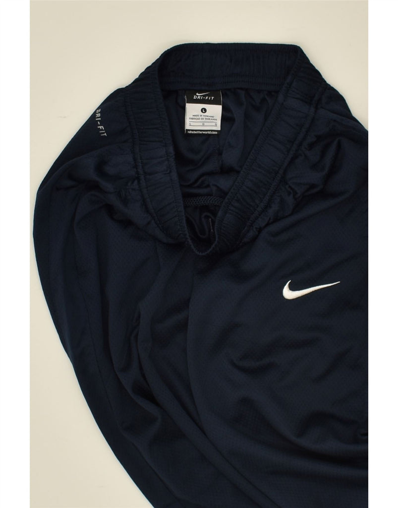 NIKE Girls Dri Fit Tracksuit Trousers 13-14 Years Large  Navy Blue | Vintage Nike | Thrift | Second-Hand Nike | Used Clothing | Messina Hembry 