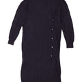Zara Womens Maxi Long Sleeve Jumper Dress UK 14 Medium Navy Blue Polyester