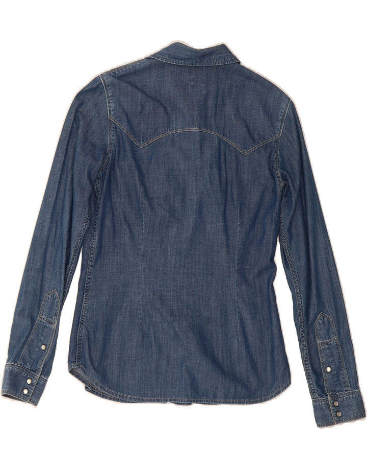 LEE Womens Denim Shirt UK 10 Small Blue Vintage Lee and Second-Hand Lee from Messina Hembry 