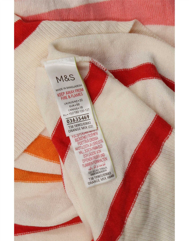 Marks & Spencer Womens Crew Neck Jumper Sweater UK 22 3XL Multicoloured